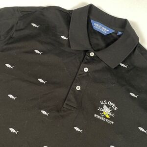 Polo Golf Ralph Lauren‎ U.S. Open Winged Foot Embroidered Fish Print Polo XL